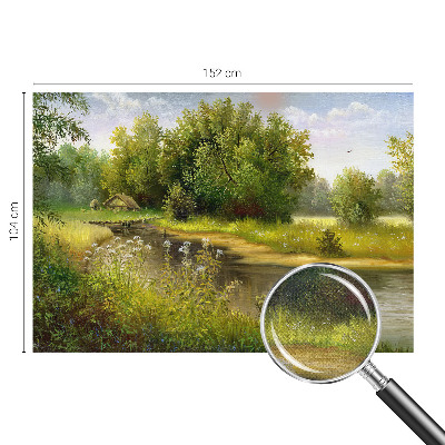 3D fototapetas sienoms su kaimišku peizažu