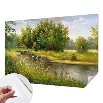 3D fototapetas sienoms su kaimišku peizažu