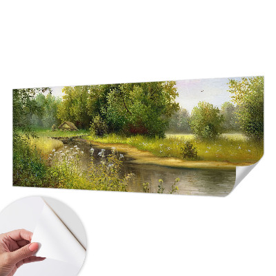 3D fototapetas sienoms su kaimišku peizažu