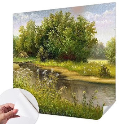 3D fototapetas sienoms su kaimišku peizažu