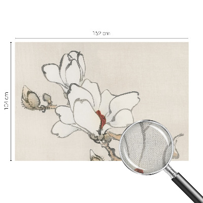 Savaime lipnus fototapetas su subtiliu magnolijų motyvu