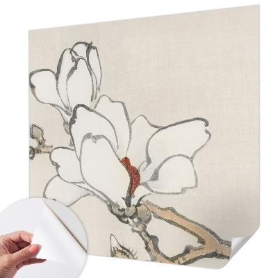 Savaime lipnus fototapetas su subtiliu magnolijų motyvu