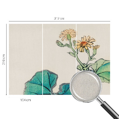 3D fototapetas Blomst og blade