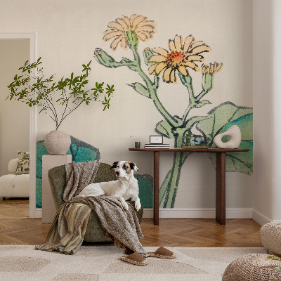 3D fototapetas Blomst og blade
