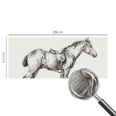 Fototapetas vaiko kambariui Skitse af en hest