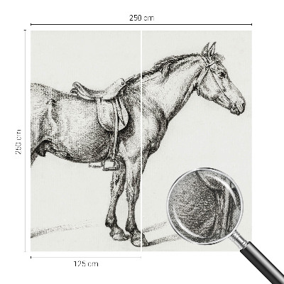 Fototapetas vaiko kambariui Skitse af en hest