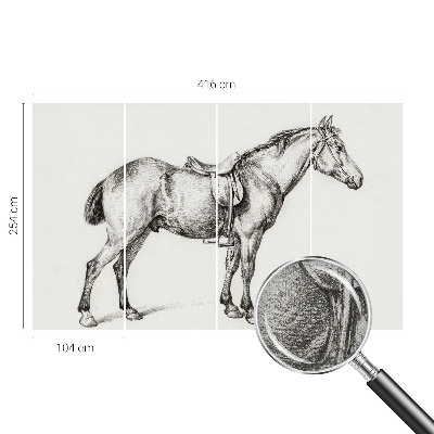 Fototapetas vaiko kambariui Skitse af en hest