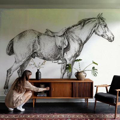 Fototapetas vaiko kambariui Skitse af en hest