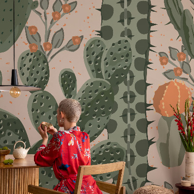 Tapetai Grønne kaktusas