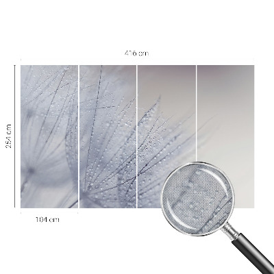 Savaime lipnus fototapetas Dugfrisk mælkebøtte