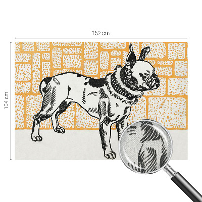 3D fototapetas sienoms Retro šuo