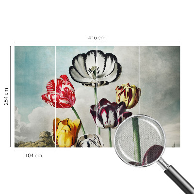 Savaime lipnus fototapetas Farverige tulpmedis