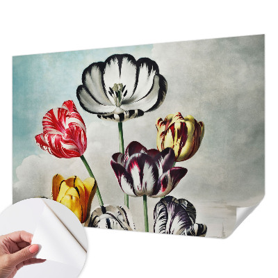 Savaime lipnus fototapetas Farverige tulpmedis