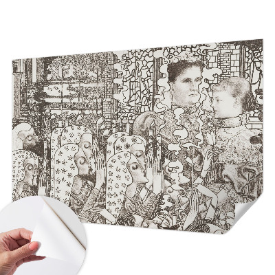 3D fototapetas su žiedų portretais