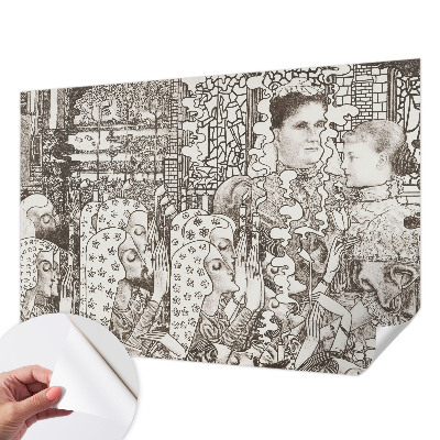 3D fototapetas su žiedų portretais