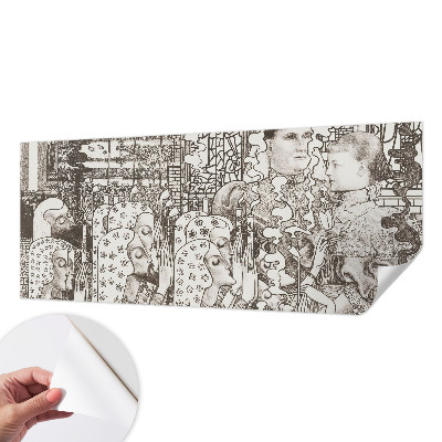 3D fototapetas su žiedų portretais