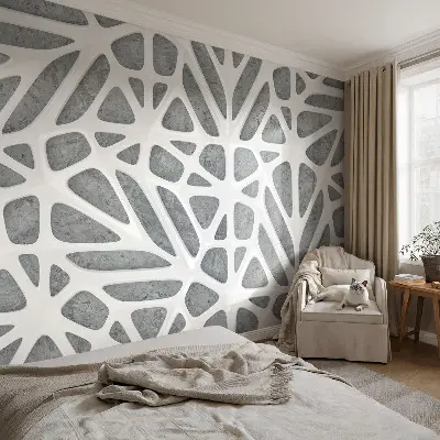 Fototapetai su geometriniu tinklu