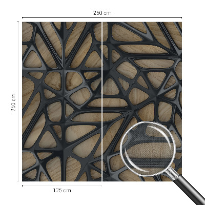 3D fototapetas sienoms su medžio raštu