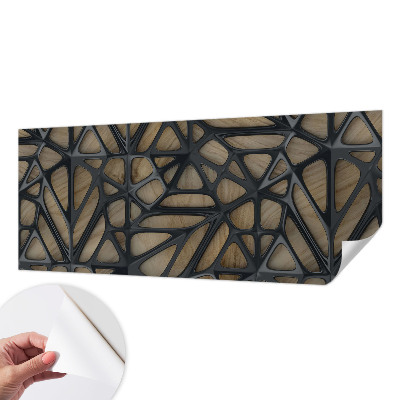 3D fototapetas sienoms su medžio raštu