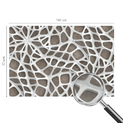 3D fototapetas sienoms su geometriniu tinklo raštu