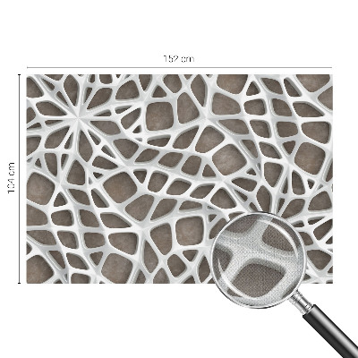3D fototapetas sienoms su geometriniu tinklo raštu