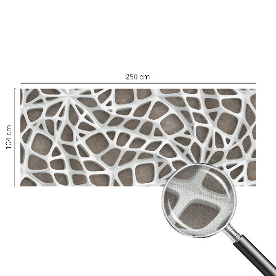 3D fototapetas sienoms su geometriniu tinklo raštu