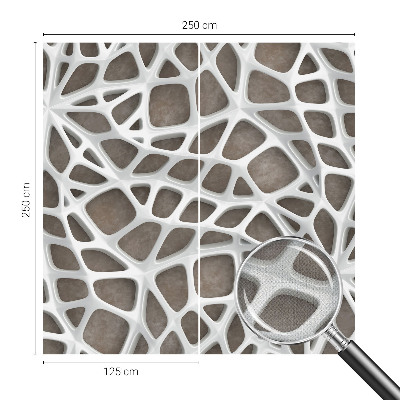 3D fototapetas sienoms su geometriniu tinklo raštu