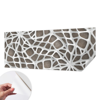 3D fototapetas sienoms su geometriniu tinklo raštu