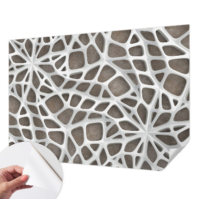 3D fototapetas sienoms su geometriniu tinklo raštu