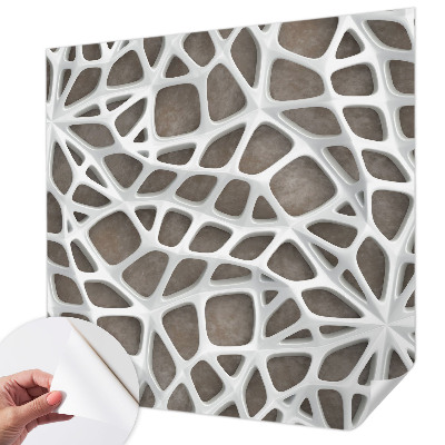 3D fototapetas sienoms su geometriniu tinklo raštu