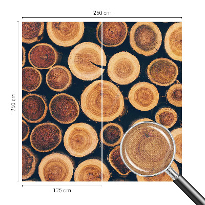 3D fototapetas Træcirkler