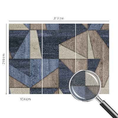 Fototapetas vaiko kambariui su geometriniu motyvu įvairių dydžių