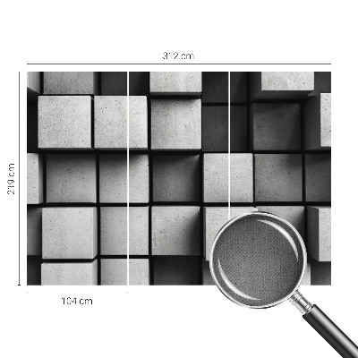 3D fototapetas su geometriniais brėžiniais