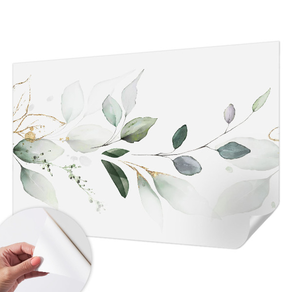 3D fototapetas su žaliu peilio motyvu