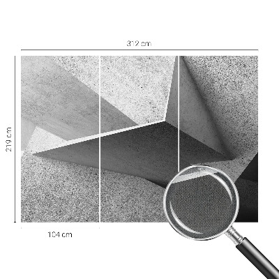 3D fototapetas sienoms su geometriniais konstruktyviais motyvais