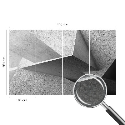 3D fototapetas sienoms su geometriniais konstruktyviais motyvais