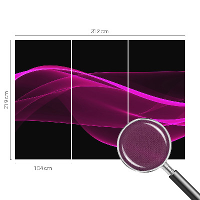 3D fototapetas sienoms su rožinės spalvos juostų motyvu