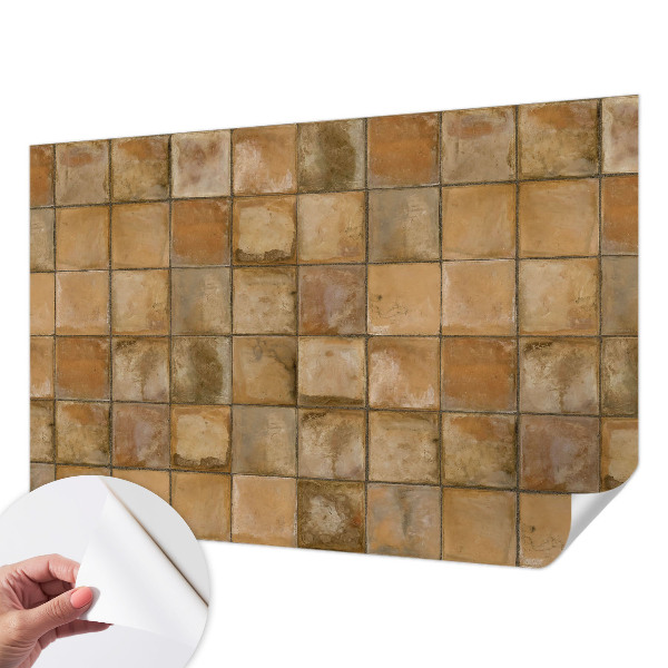 3D fototapetas sienoms su kaimiška mozaika