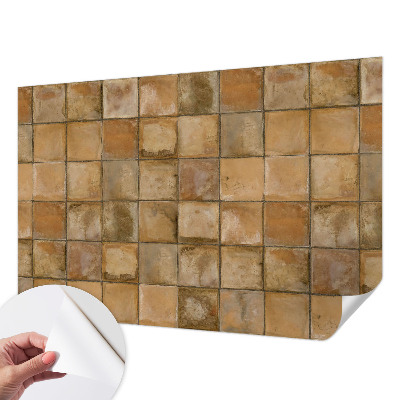 3D fototapetas sienoms su kaimiška mozaika
