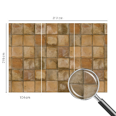 3D fototapetas sienoms Kaimiška mozaika