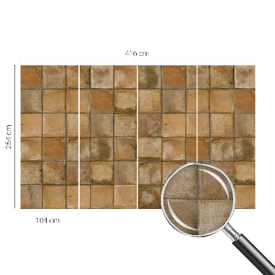 3D fototapetas sienoms Kaimiška mozaika