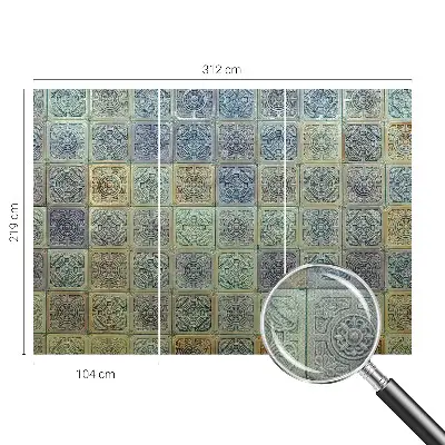 Fototapetas vaiko kambariui su geometriniu flizeliu motyvu