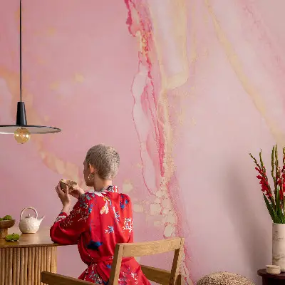 3D fototapetas su pastelinių spalvų abstrakcijos motyvu