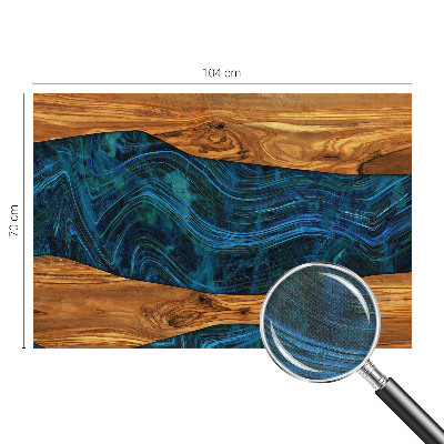 3D fototapetas su mėlynu medžiu