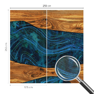 3D fototapetas su mėlynu medžiu
