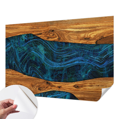 3D fototapetas su mėlynu medžiu