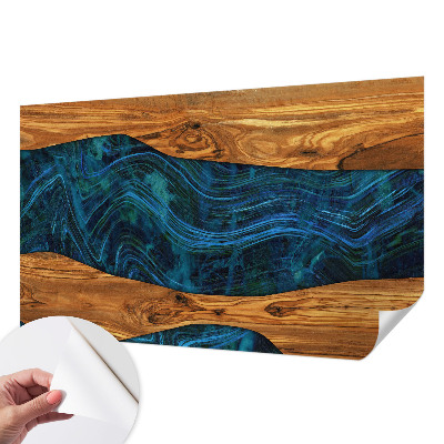 3D fototapetas su mėlynu medžiu