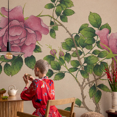 Savaime lipnus fototapetas Romantiška rožinė