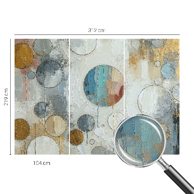 3D fototapetas Geometriniai apskritimai