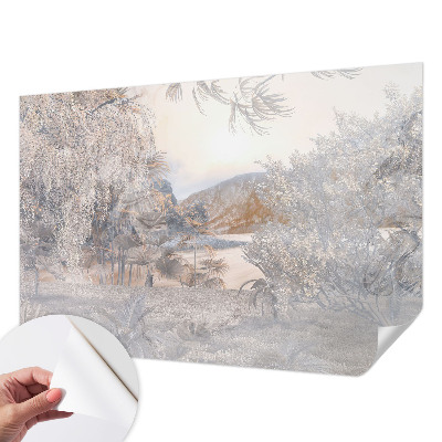 3D fototapetas sienoms su subtiliu natūraliu raštu